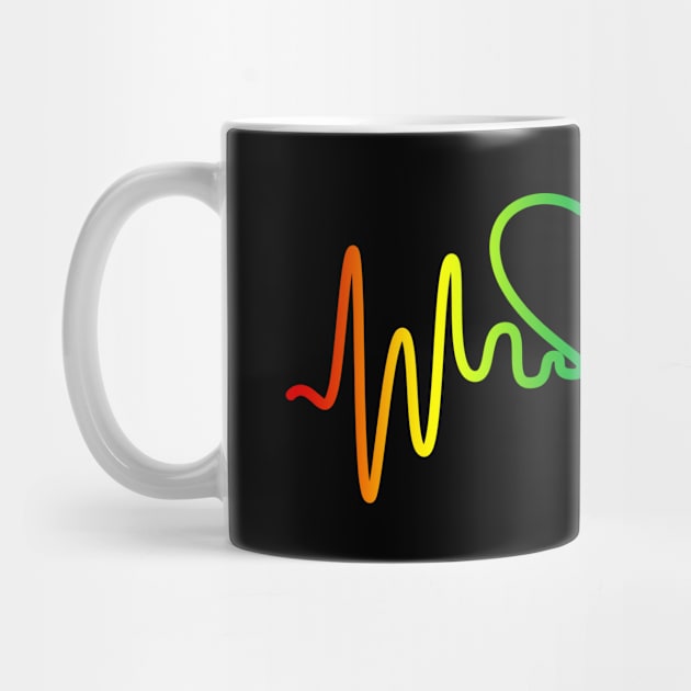 'Rainbow LGBT Heartbeat' Awesome LGBTQ Pride Day Gift by ourwackyhome